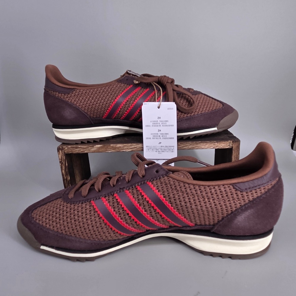 Adidas SL 72 OG W Women Size 6 Brown Maroon Red Mesh Suede Retro Sneaker JI0191